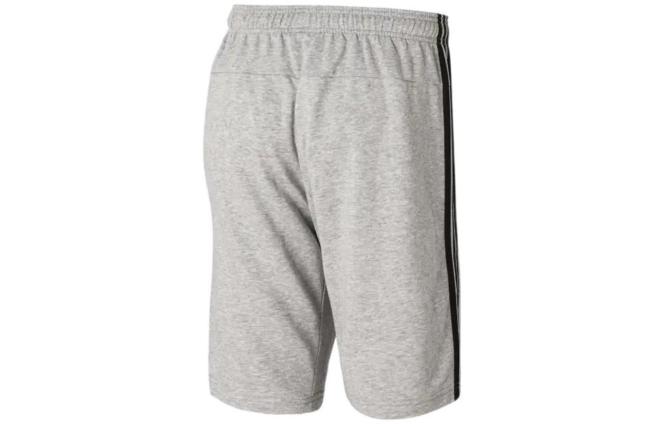 Image of Men's adidas Stripe Logo Training Knit Casual Sports Shorts Gray DU7831