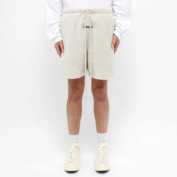Image of Fear of God Essentials SS20 Polar Fleece Sweat Shorts Oatmeal FOG-SS20-282