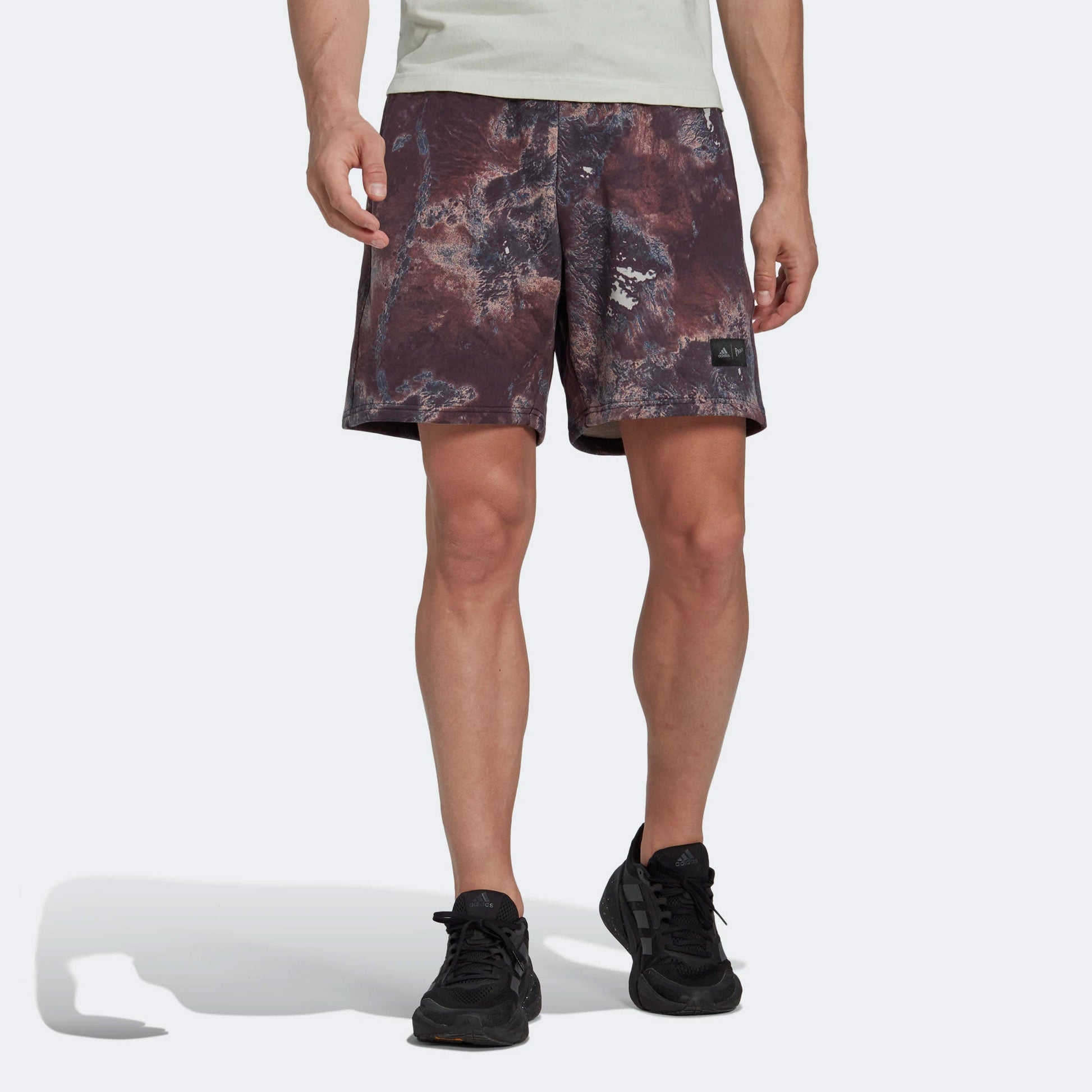 Men's adidas x Parley Crossover Loose Paint Splash Effect Printing Sports Shorts