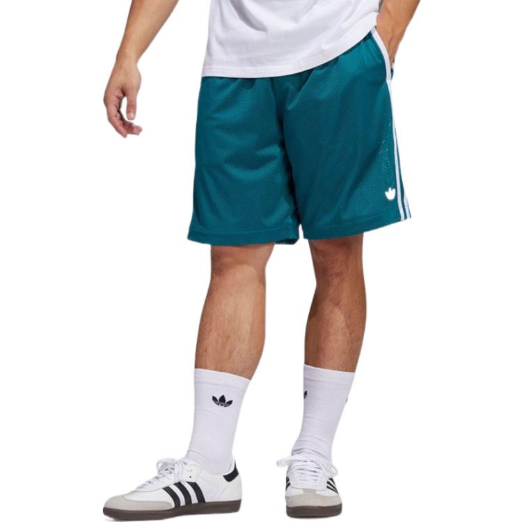 Image of Men's adidas Side Classic Breathable Sports Shorts Blue Green HC2205