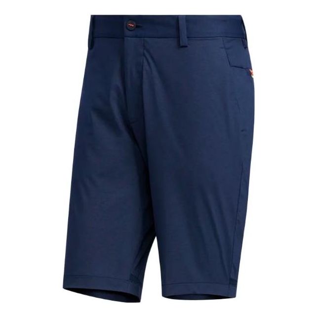 Image of Men's adidas Solid Color Straight Button Shorts Blue FJ3815