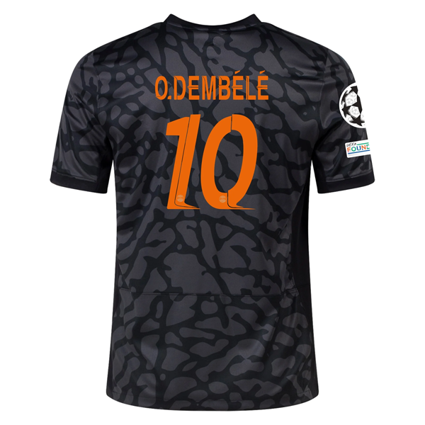 Nike Paris Saint-Germain Ousmane Dembele Third Jersey w/ Champions League Patche