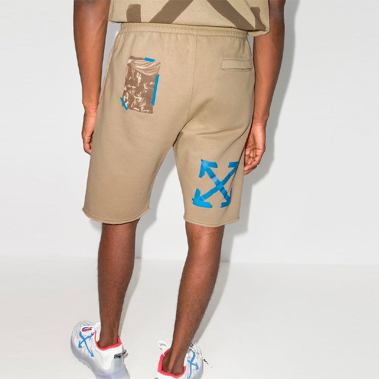 Image of OFF-WHITE x Browns 50 Crossover Embroidered Logo Loose Sports Shorts Ordinary Ve