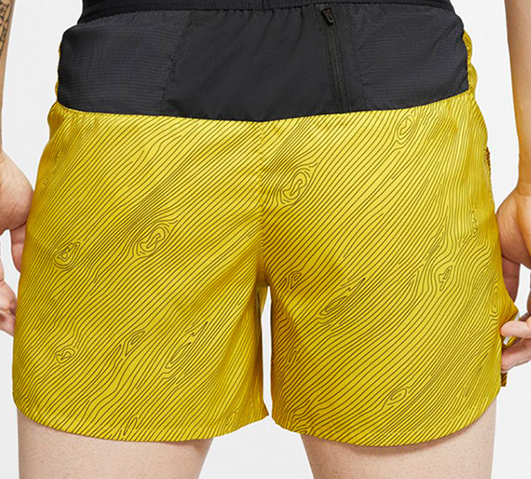 Nike Flex Stride 5 Trail Dri-FIT Pattern Running Shorts Black Yellow Blackyellow