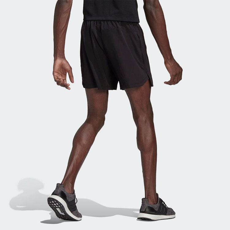 Image of Men's adidas Solid Color Splicing Casual Straight Printing Shorts Black HD3575