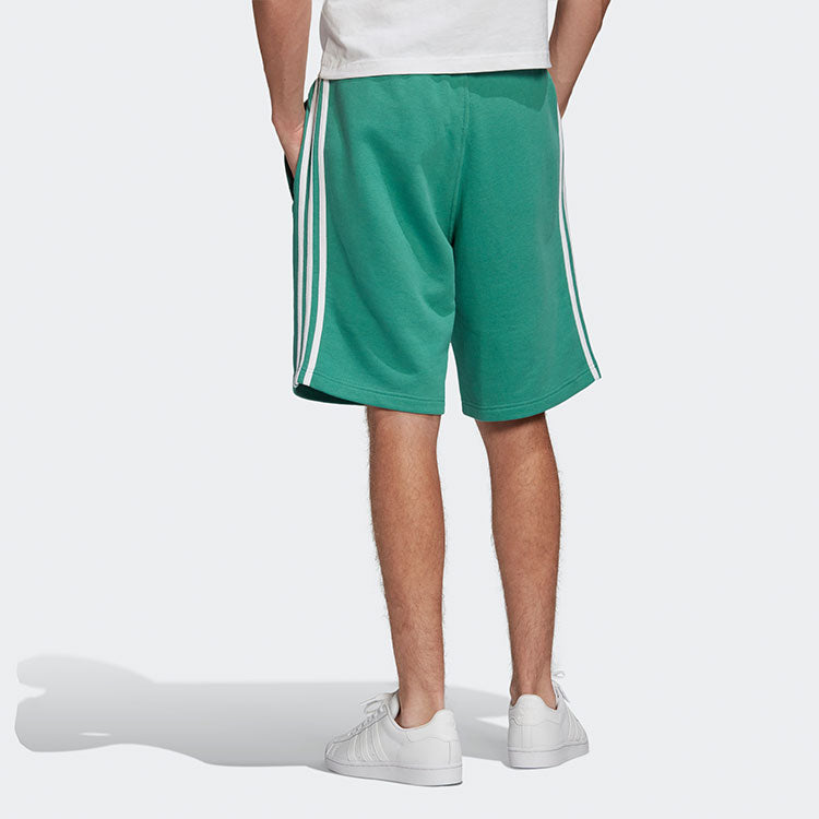 Image of adidas originals 3-Stripe Short Casual Sports Side Stripe Breathable Shorts Gree