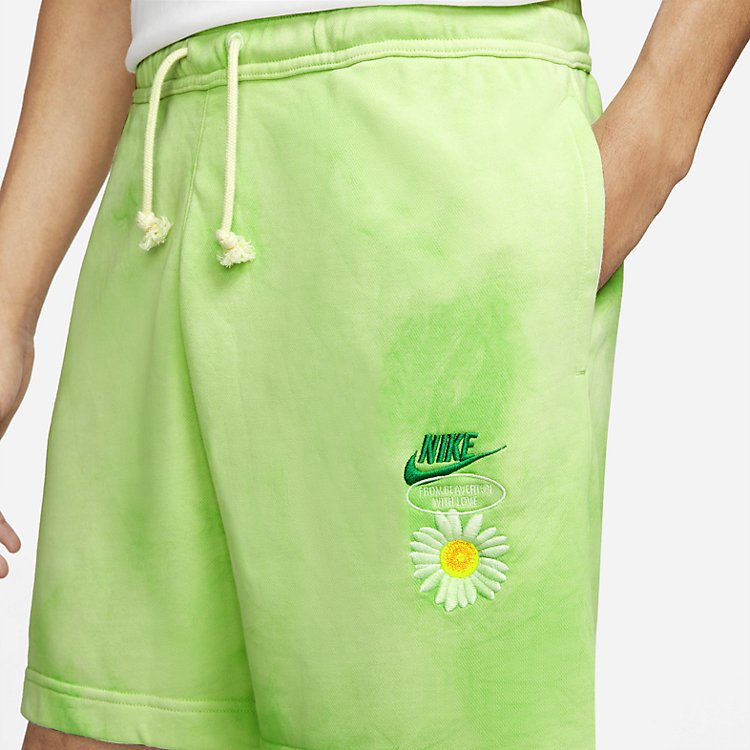 Image of Nike Sportswear French Terry Shorts 'Floral Green' DM5016-332