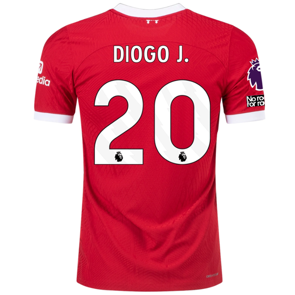 Image of Nike Liverpool Authentic Diogo Jota Vaporknit Match Home Jersey w/ EPL + No Room