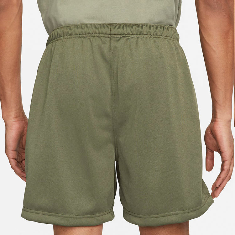 Image of Men's Nike Solid Color Minimalistic Elastic Waistband Logo Medium Olive Shorts D