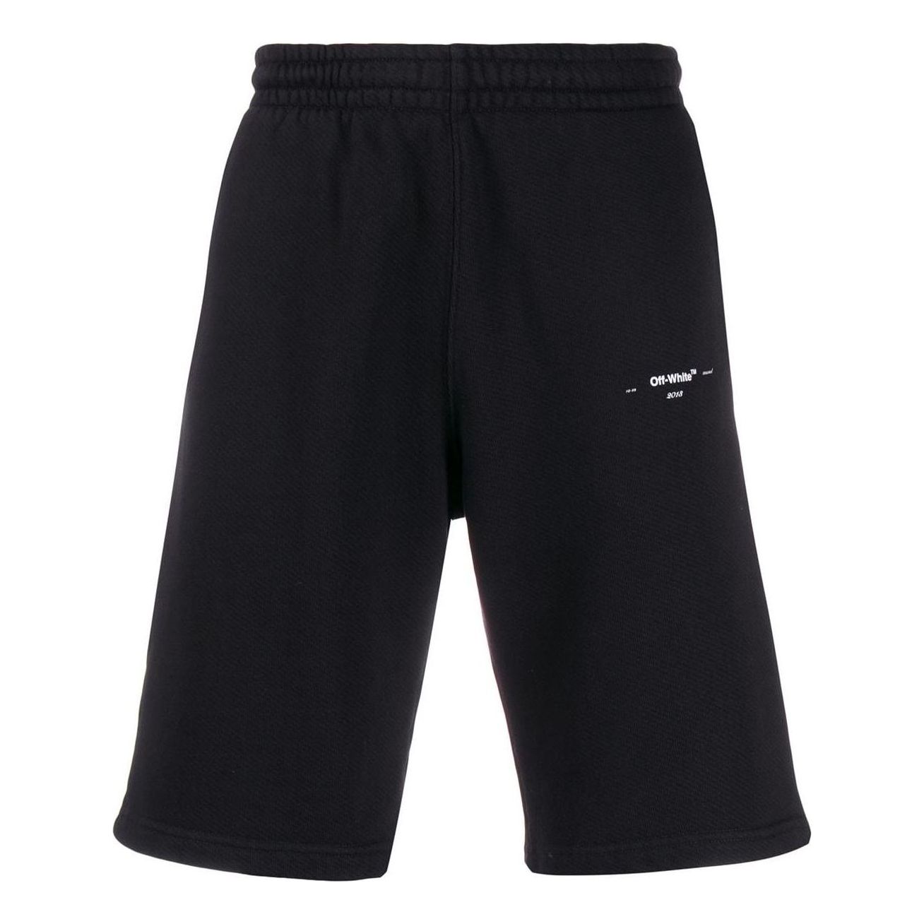 Image of OFF-WHITE Herren-Shorts mit Logo, einfarbig, Freizeit-Version, Schwarz, OMCI006R20D25017100