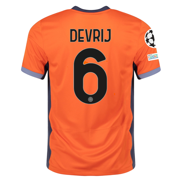 Nike Inter Mailand Stefan de Vrij Drittes Trikot mit Champions-League-Aufnähern 23/24 (