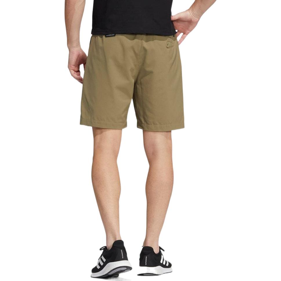 Image of adidas Solid Color Straight Casual Shorts Japanese Version Men's Olive HD0025