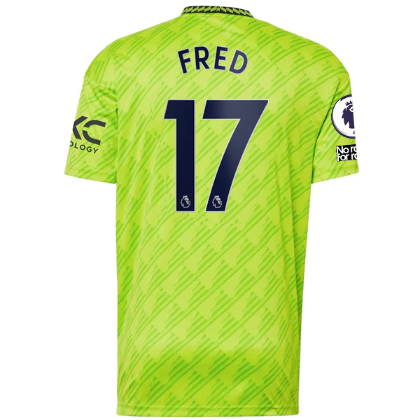 Image of adidas Manchester United Fred Third Jersey w/ EPL + No Room For Racism Patches 2