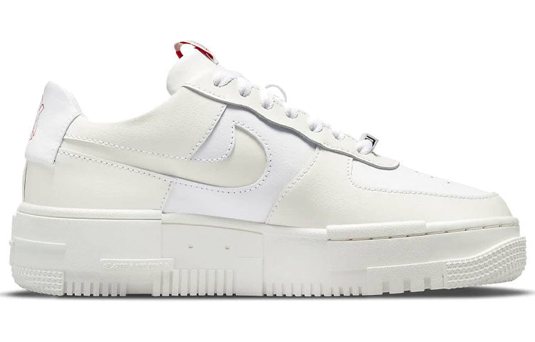 Image of (WMNS) Nike Air Force 1 Pixel 'Summit White Red Tag' CK6649-105