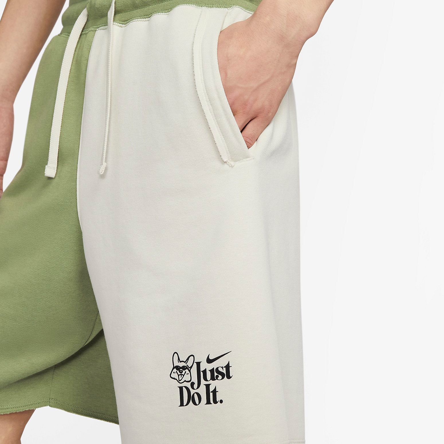 Image of Nike Just Do it Shorts 'Green White' FV1130-386