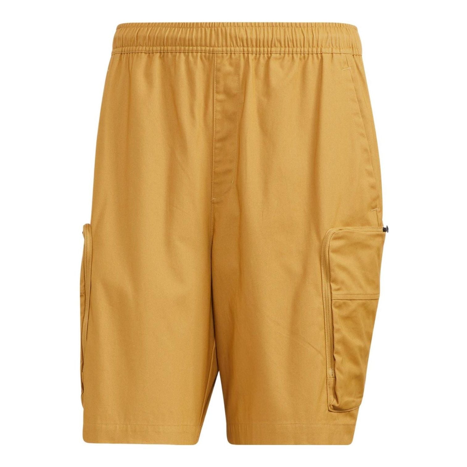 Image of Men's adidas Solid Color Logo Printing Casual Straight Shorts Yellow HM2987