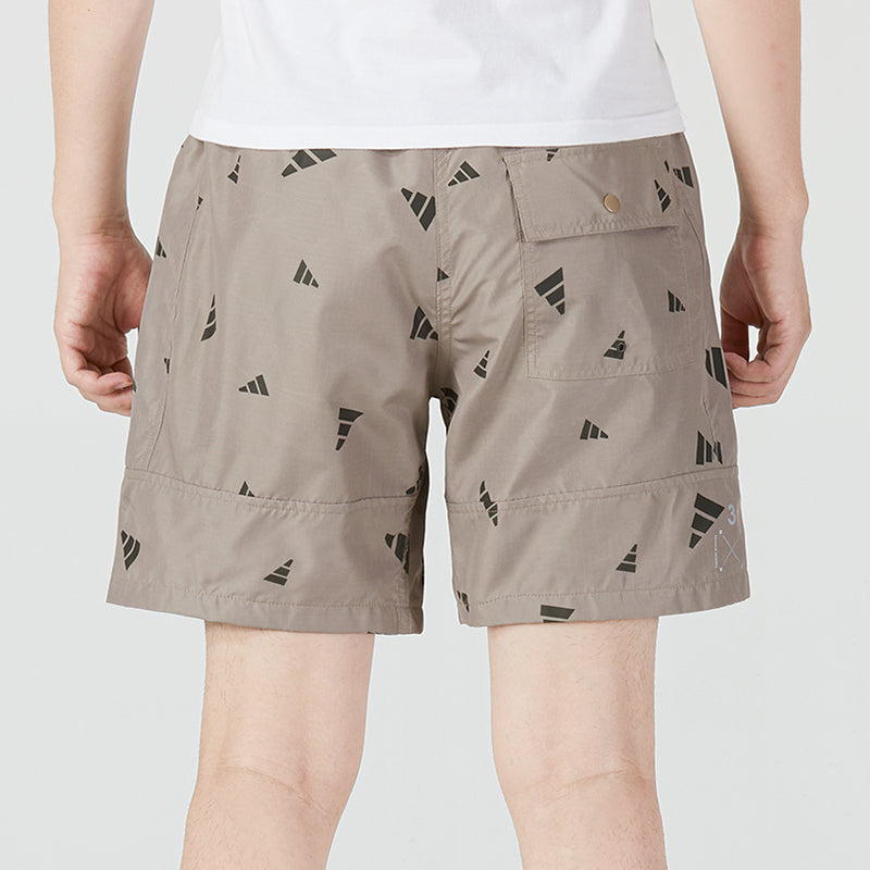 Image of adidas M Prsve Board S Full Print Athleisure Casual Sports Woven Shorts Khaki HD