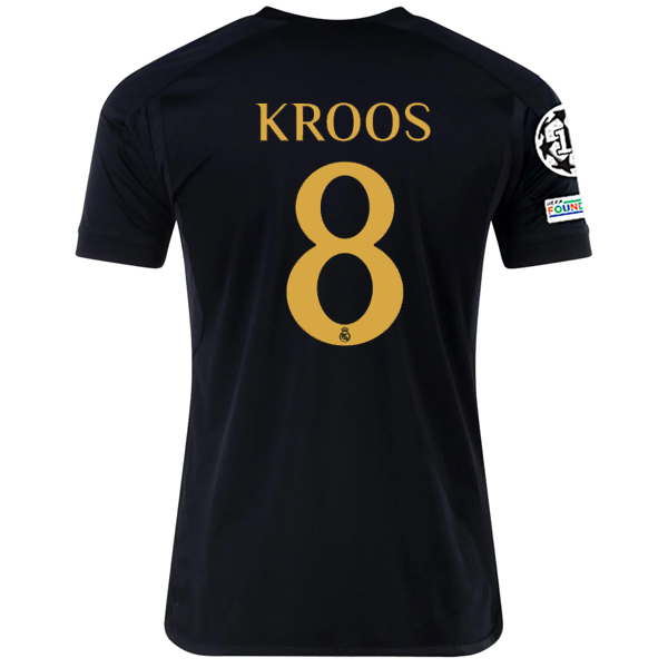 adidas Real Madrid Toni Kroos Third Jersey w/ Champions League + Club World Cup