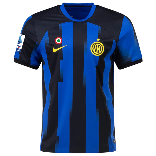 Image of قميص Nike Inter Milan Hakan çalhanoğlu الأساسي مع رقعات الدوري الإيطالي 23/24 (ليون بلو