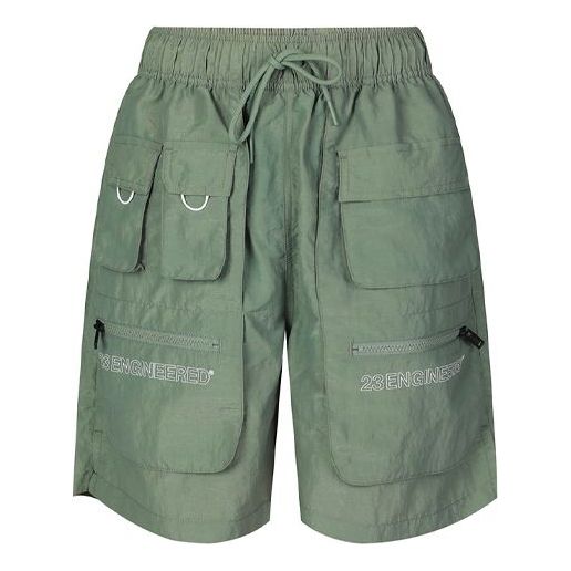 Image of Men's Air Jordan 23 Engineered Multiple Pockets Loose Cargo Sports Shorts 'Milit