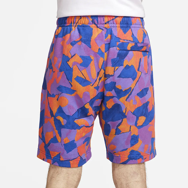 Image of Nike Club Fleece French Terry Shorts 'Vivid Purple Deep Royal Blue' DX0804-551