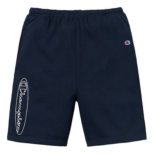 Image of Supreme x Champion SS19 Outline Sweatshort Navy SUP-SS19-10073