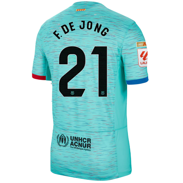 قميص Nike Barcelona Frenkie De Jong الثالث مع رقعات بطل الدوري الأسباني 23/24 (L