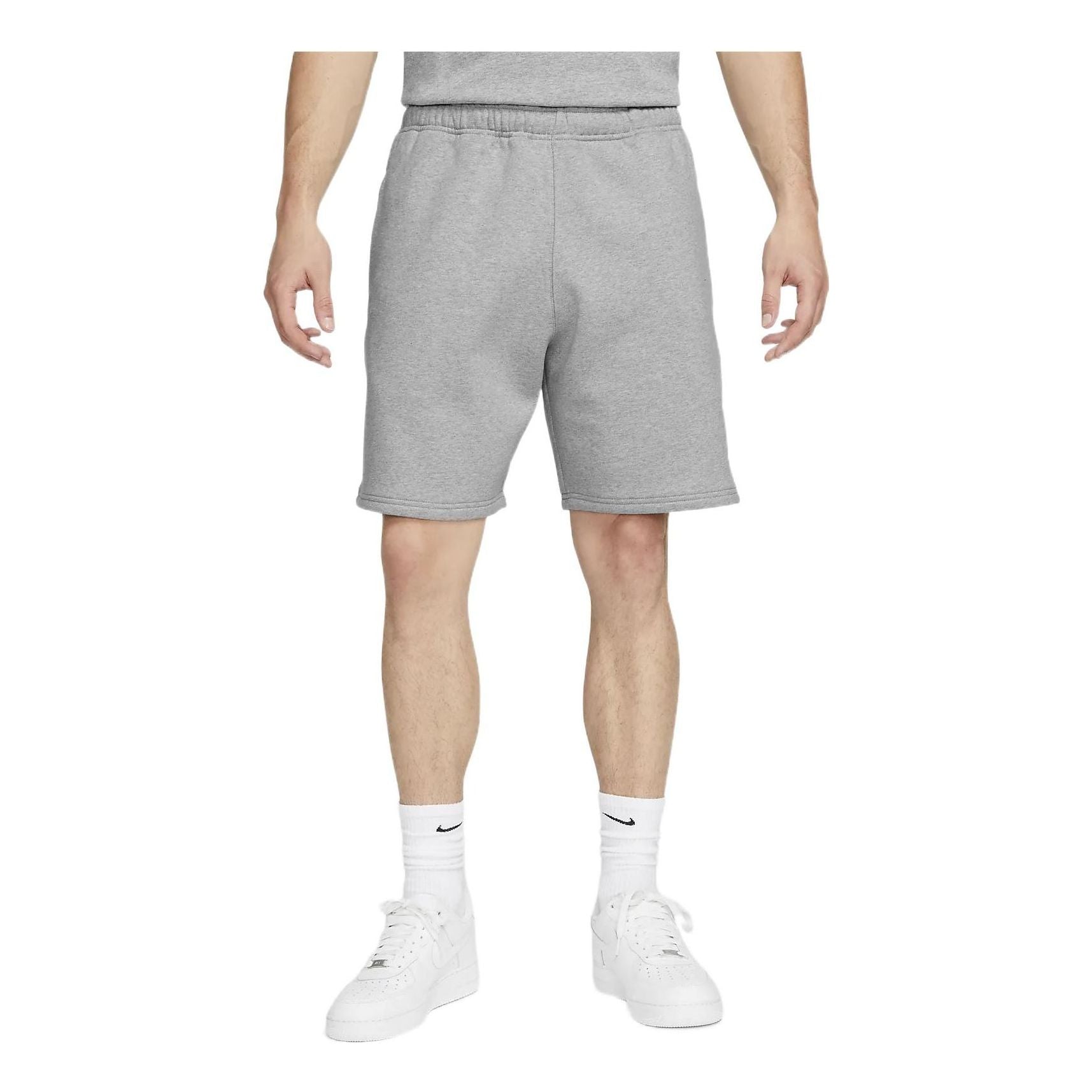 Image of Nike Solo Swoosh Fleece Shorts 'Grey' DV3055-063