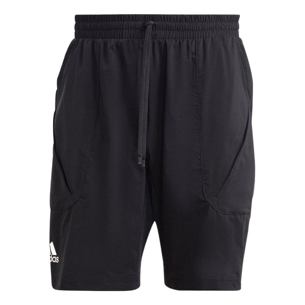 Image of Men's adidas Casual Logo Printing Straight Shorts Black HY8721