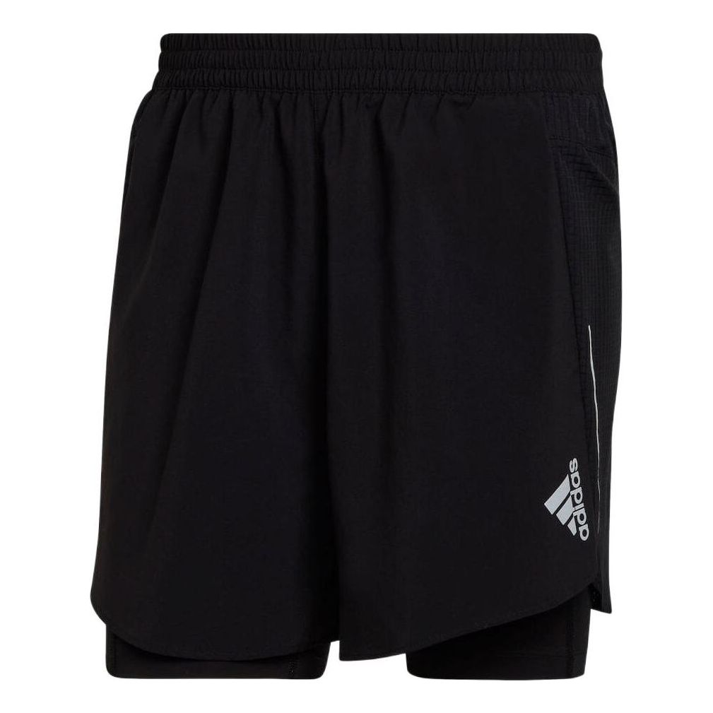 Image of Adidas Designed 4 Running Two-in-One Shorts 'Black' H58579