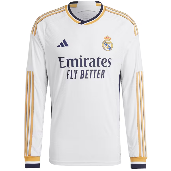 adidas Real Madrid Authentic Long Sleeve Home Jersey 23/24 (White)