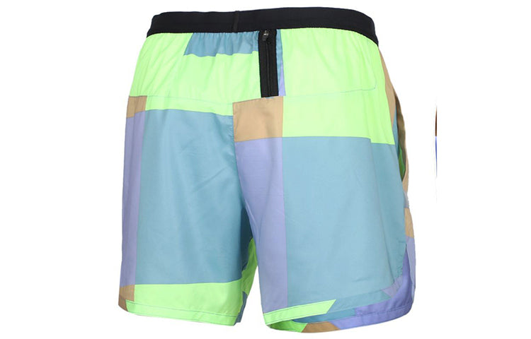 Image of Men's Nike Flex Stride Wild Run 5 Dri-Fit Colorblock Running Shorts Green CJ5830