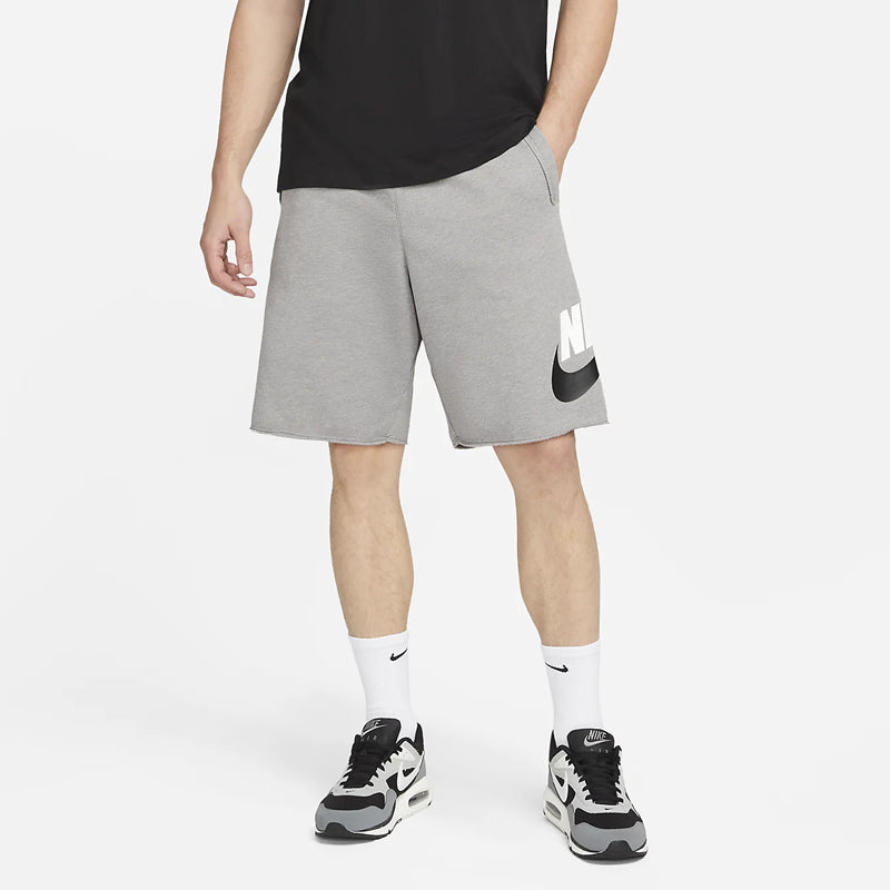Image of Men's Nike Lacing Breathable Logo Sports Shorts Gray DM6817-029