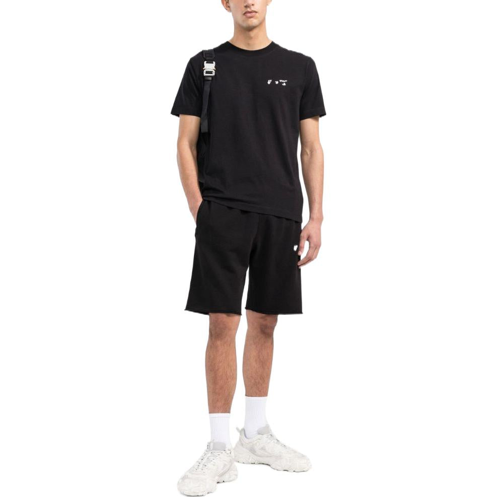 Image of Men's OFF-WHITE SS22 Logo Printing Casual Shorts Version Black OMCI006C99FLE0081