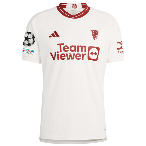 Image of adidas Manchester United Luke Shaw Third Jersey w/ Champions League Patches 23/2