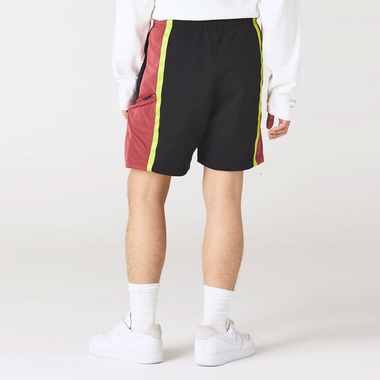 Image of Men's Air Jordan Contrasting Colors Drawstring Lacing Straight Shorts Black DJ02