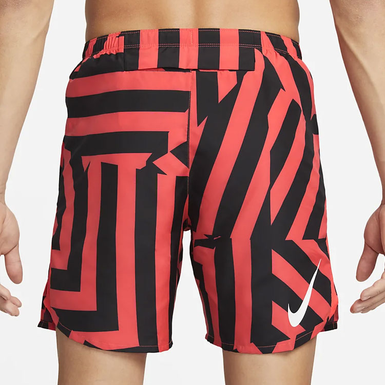 Nike Challenger Ekiden Casual Geometry Pattern Printing Shorts Red DN7518-635