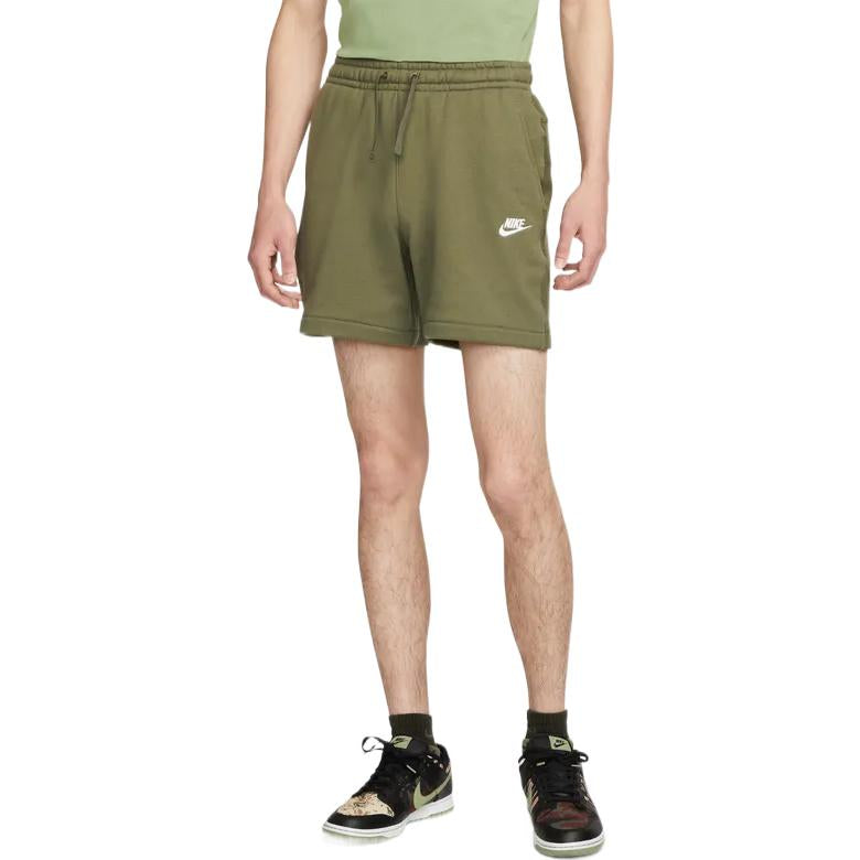 Nike Solid Color Minimalistic french terry Casual Shorts Olive Green DQ4596-222