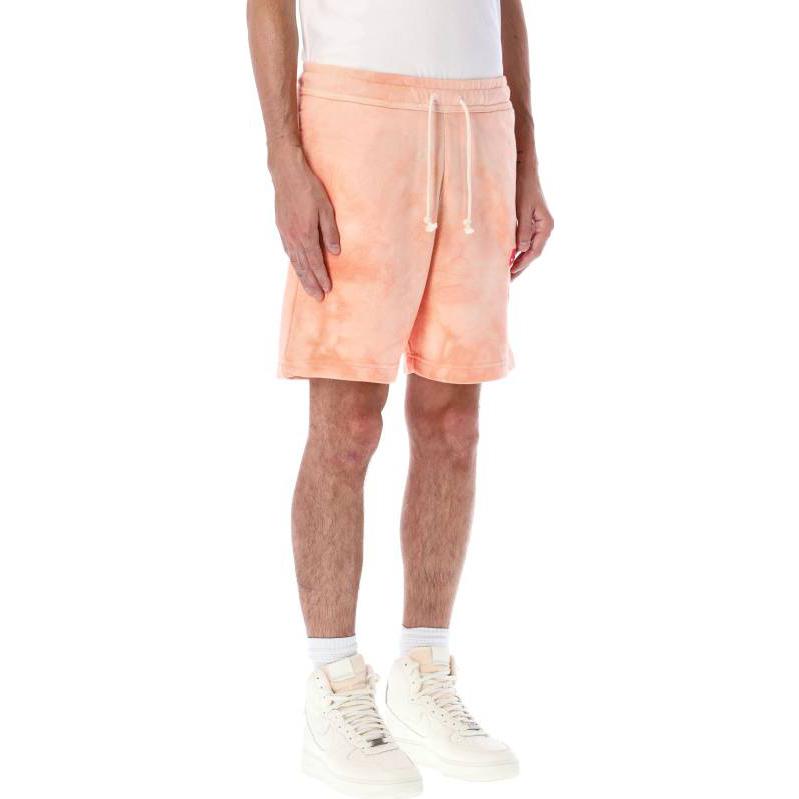 Men's Nike Logo Tie Dye Straight Drawstring Casual Shorts Pink DM5016-693