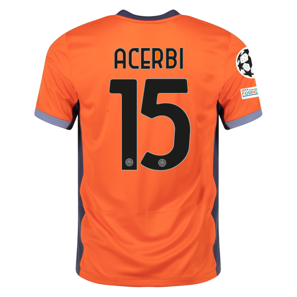 Nike Inter Mailand Francesco Acerbi Drittes Trikot mit Champions League Aufnähern 23/24