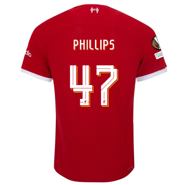 Image of Nike Liverpool Authentic Nat Phillips Vaporknit Match Home Jersey w/ Europa Leag