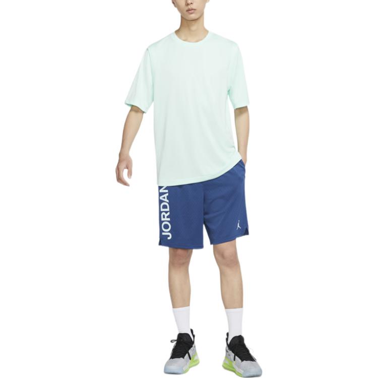 Image of Men's Air Jordan Logo Printing Loose Drawstring Casual Shorts Glacier Blue DV503