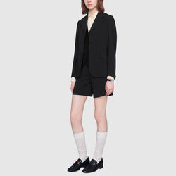 Image of (WMNS) Gucci Cady viscose tailored shorts 'Black' 619500-ZKR01-1000