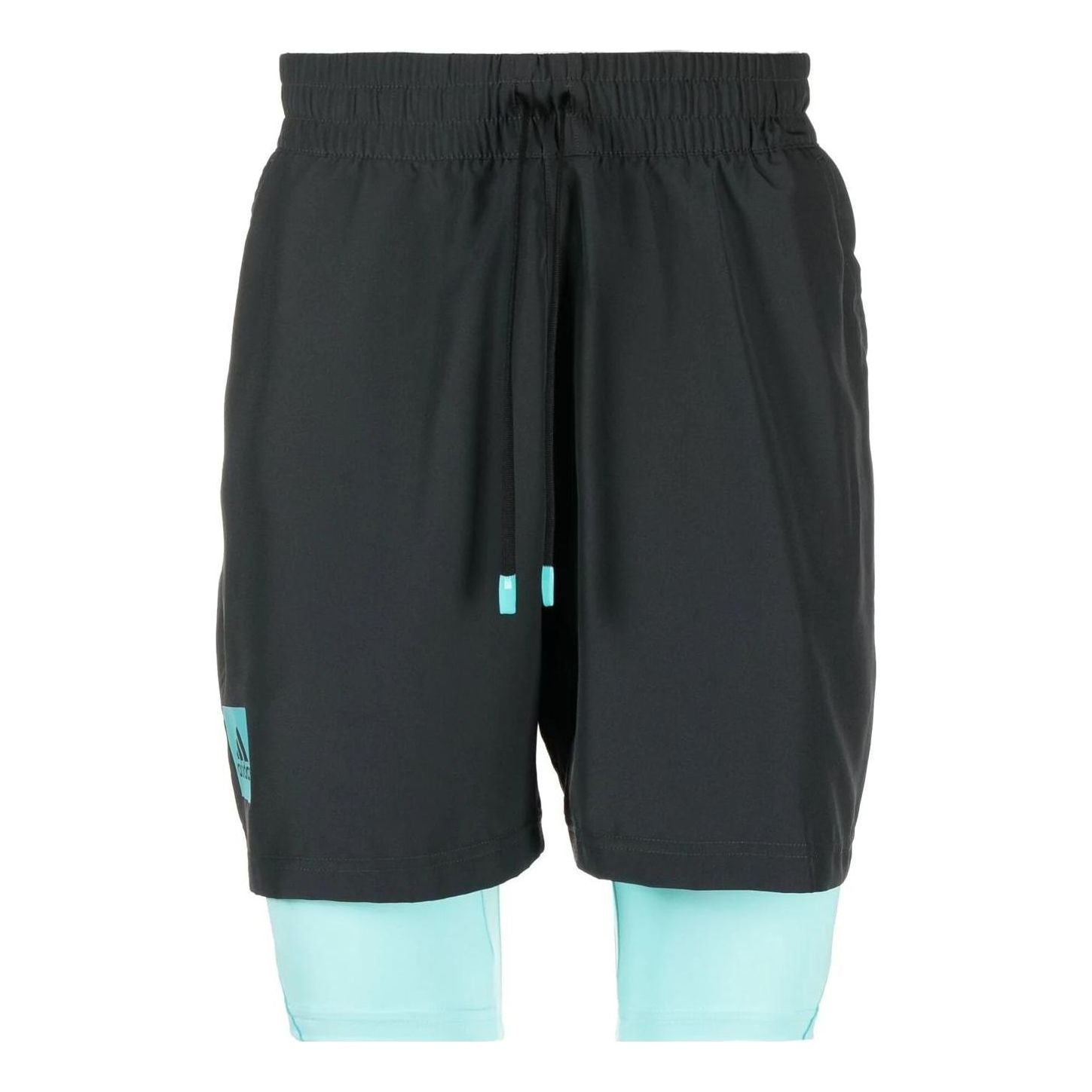 Image of Men's adidas Logo Design Drawstring Elastic Waistband Sports Shorts Black HG4204
