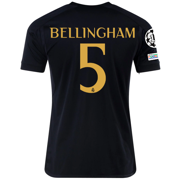 adidas Real Madrid Jude Bellingham Third Jersey w/ Champions League + Club World