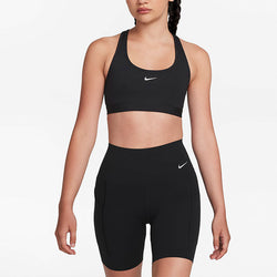 Image of (WMNS) NIKE DRI-FIT UNIVERSA MEDIUM-SUPPORT SHORTS WITH POCKETS 'Black' DQ5995-0