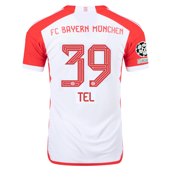 Image of adidas Bayern Munich Authentic Mathys Tel Home Jersey w/ Champions League Patche