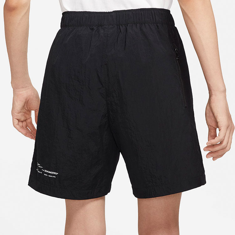 Image of Air Jordan Solid Color Logo Woven Casual Shorts Black DQ7876-010