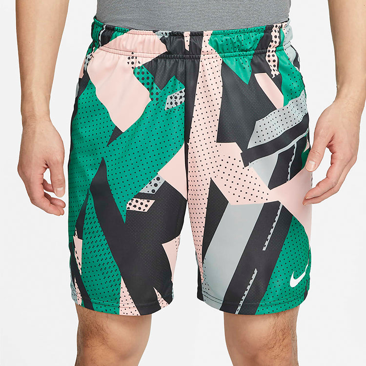 Men's Nike Knit Printing Training Shorts Bleach Coral DM6677-697