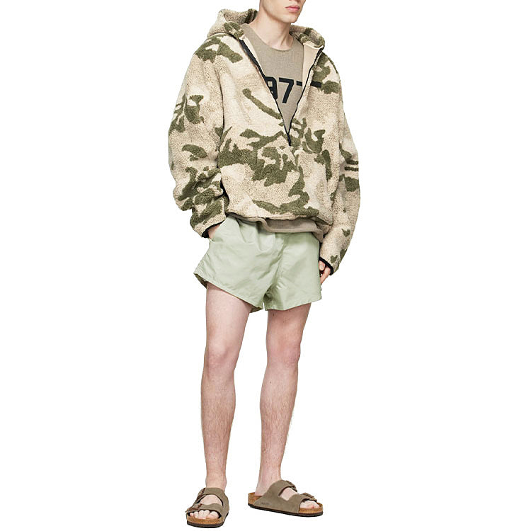 Image of Fear of God Essentials SS22 Green Nylon Shorts Seafoam FOG-SS22-751